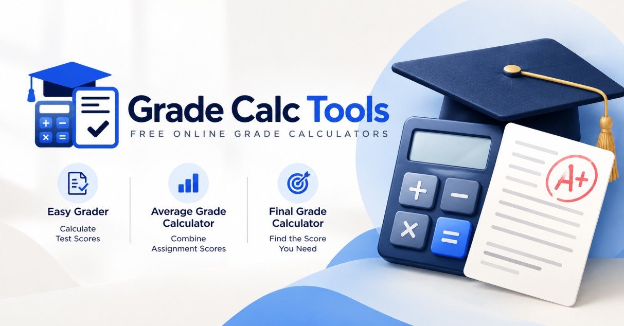 Average grade calculator, Easy Grader and Final Grade Calculator tools from Grade Calc Tools